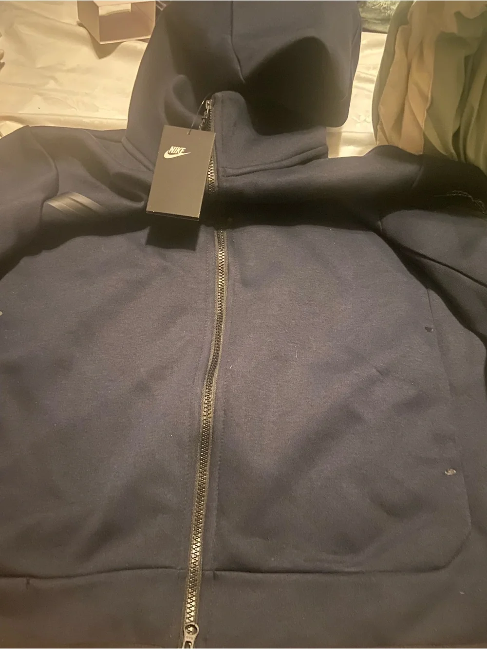 Nike Tech  fleece hoodie, navy blue